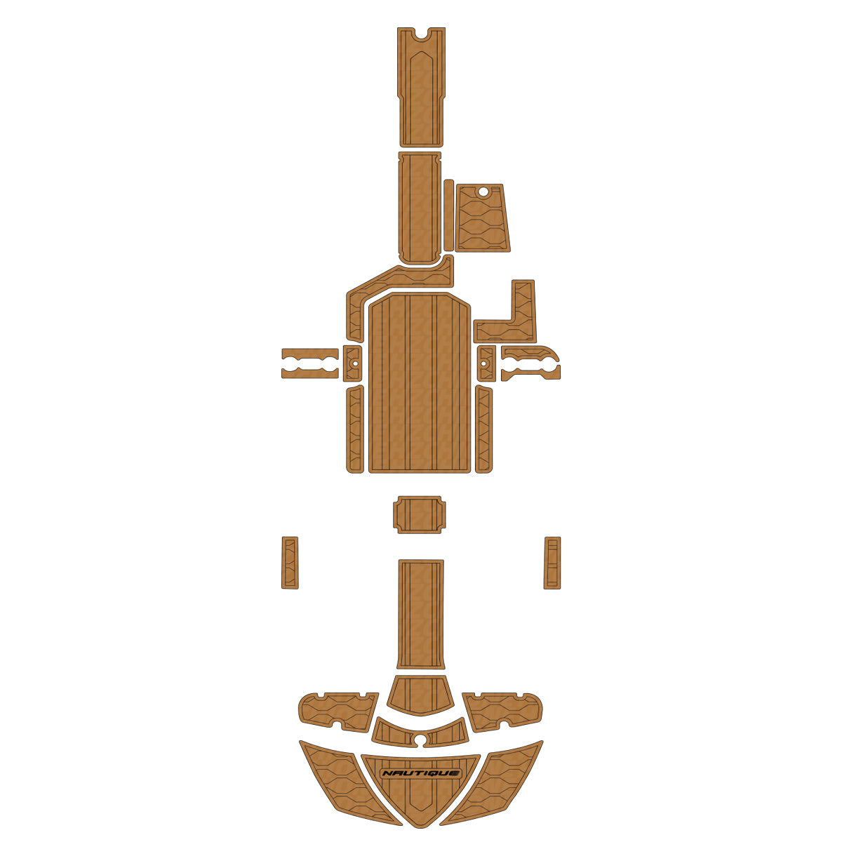 2013 Super Air Nautique 230 Swim Platform Cockpit Pad Teak EVA Foam Boat Decking Hzchione Brown Black