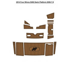 2014 Four Winns S265 Swim Platform Traction Mats Eva Foam Boat Flooring Marine Decking