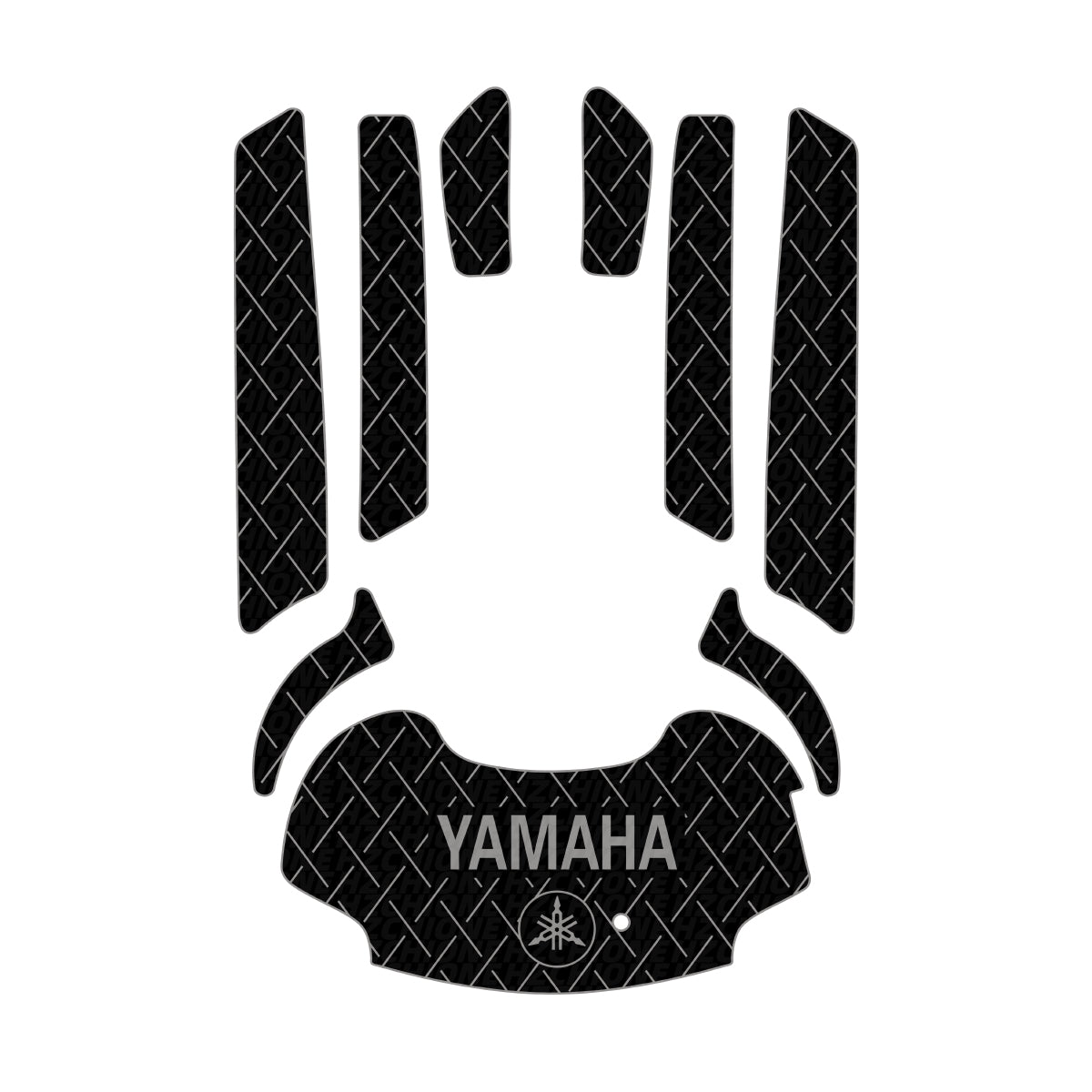 2010-2011 Yamaha FX HO EVA Foam Boat Flooring Jet Ski Traction Mats Hzchione Black Light Gray-Large Diamond