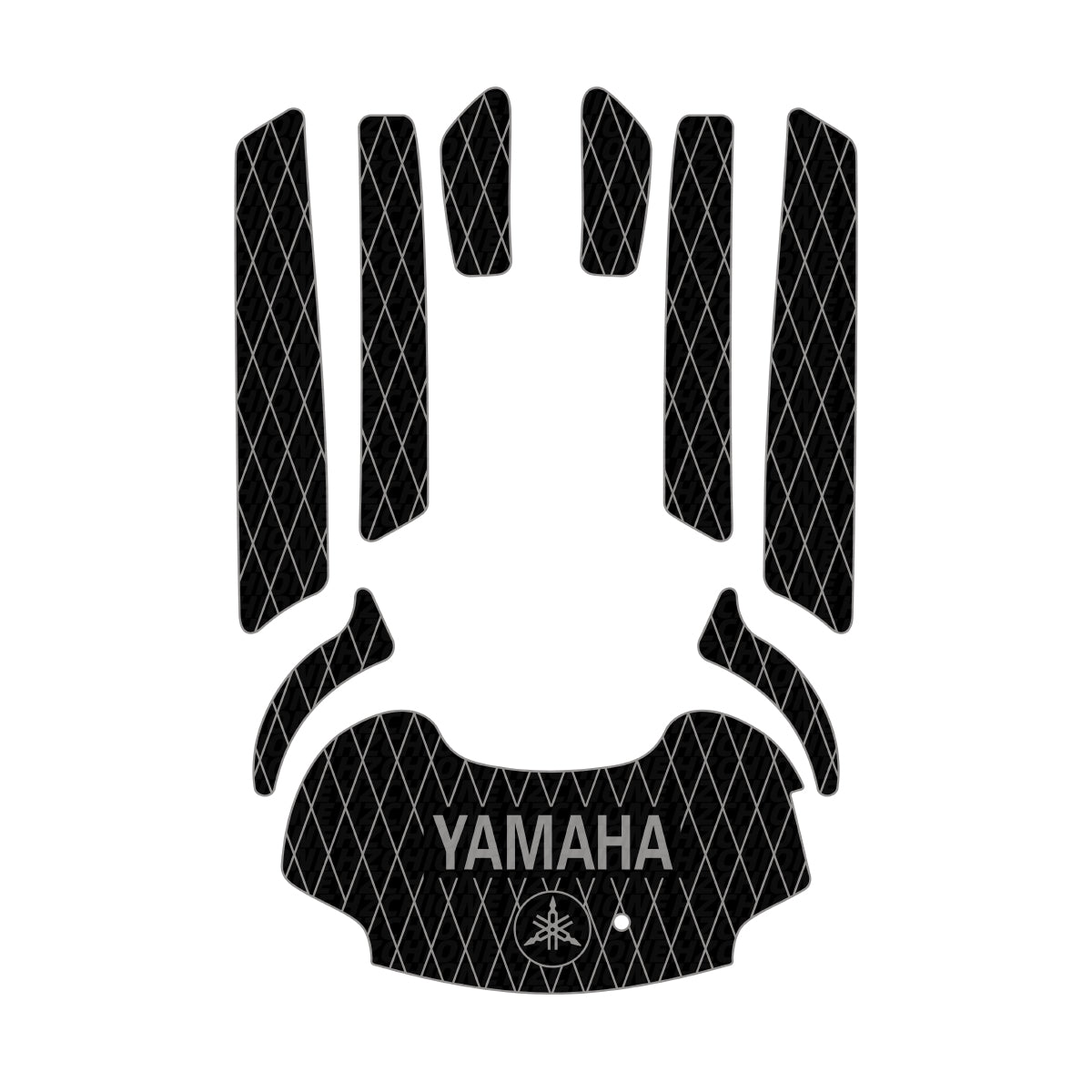 2010-2011 Yamaha FX HO EVA Foam Boat Flooring Jet Ski Traction Mats Hzchione Black Light Gray-Diamond