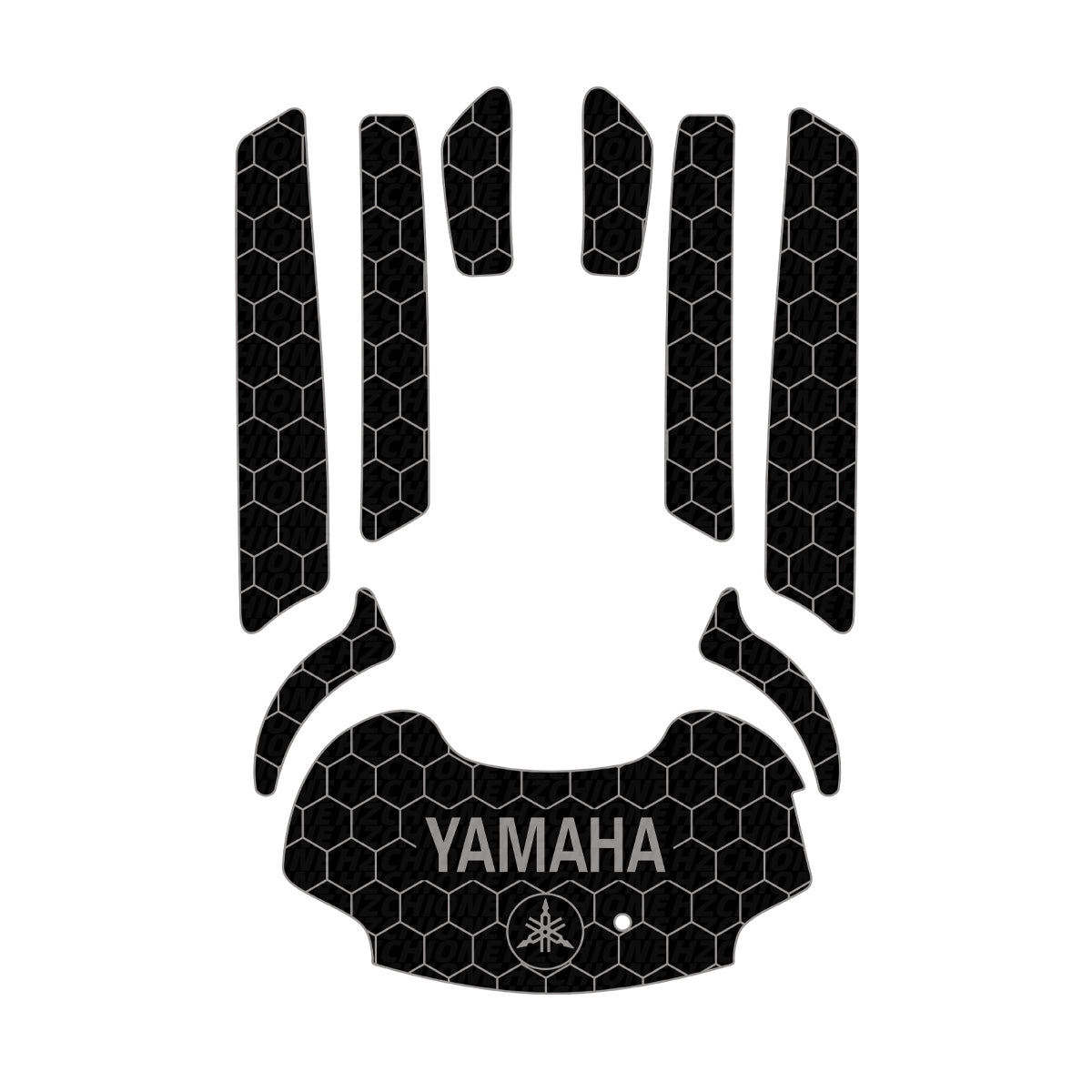 2010-2011 Yamaha FX HO EVA Foam Boat Flooring Jet Ski Traction Mats Hzchione Black Light Gray-Hexagon