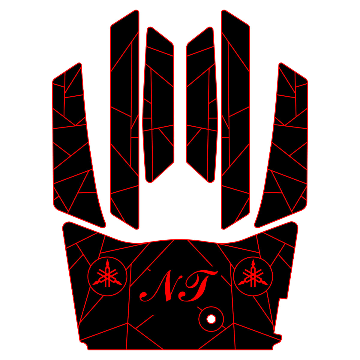 2017-2020 Yamaha GP1800 EVA Foam Boat Flooring Jet Ski Traction Mats Hzchione Black Red-NT