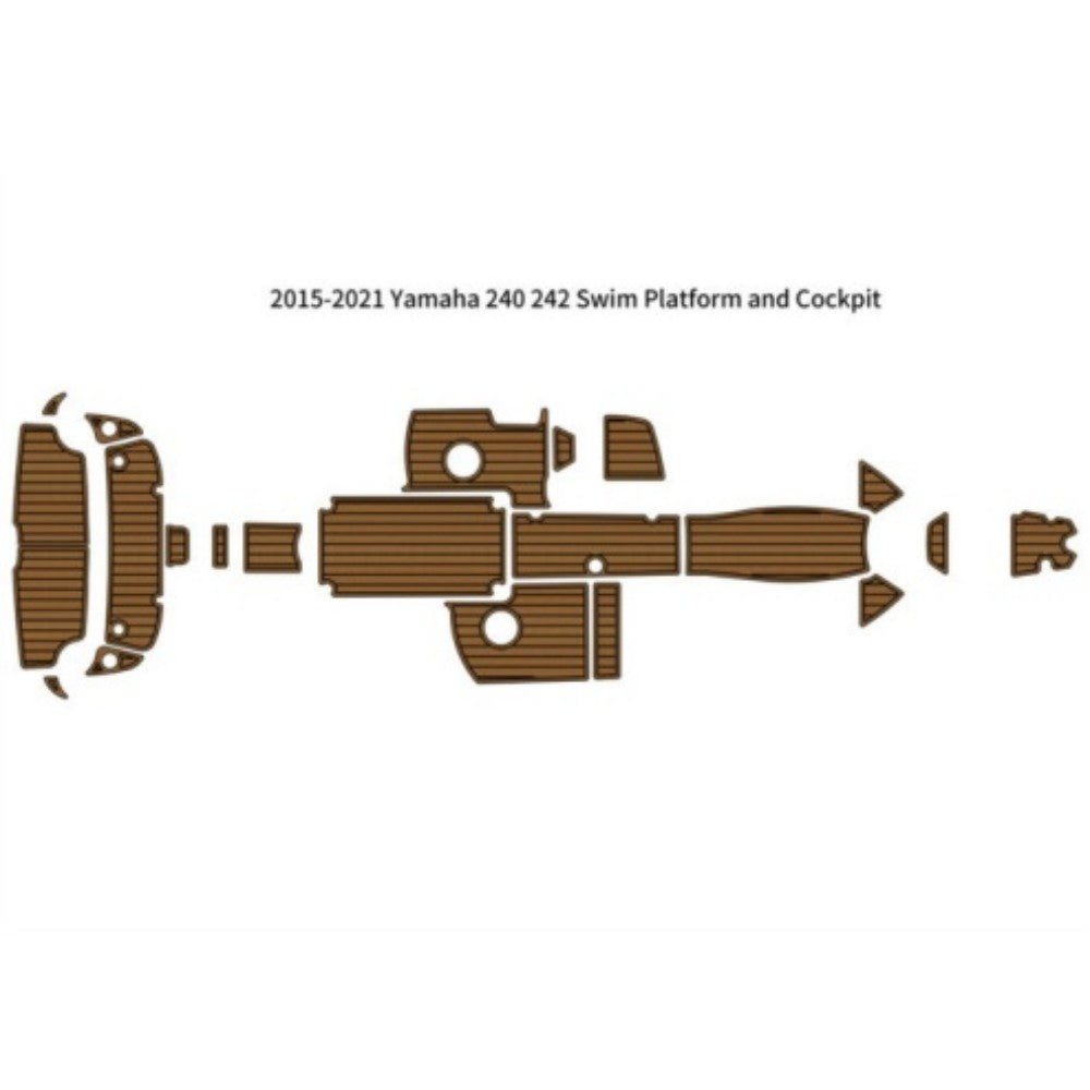2015-2021 Yamaha 240-242 Swim Platform Cockpit Traction Mats Eva Foam Boat Flooring Marine Decking Hzchione