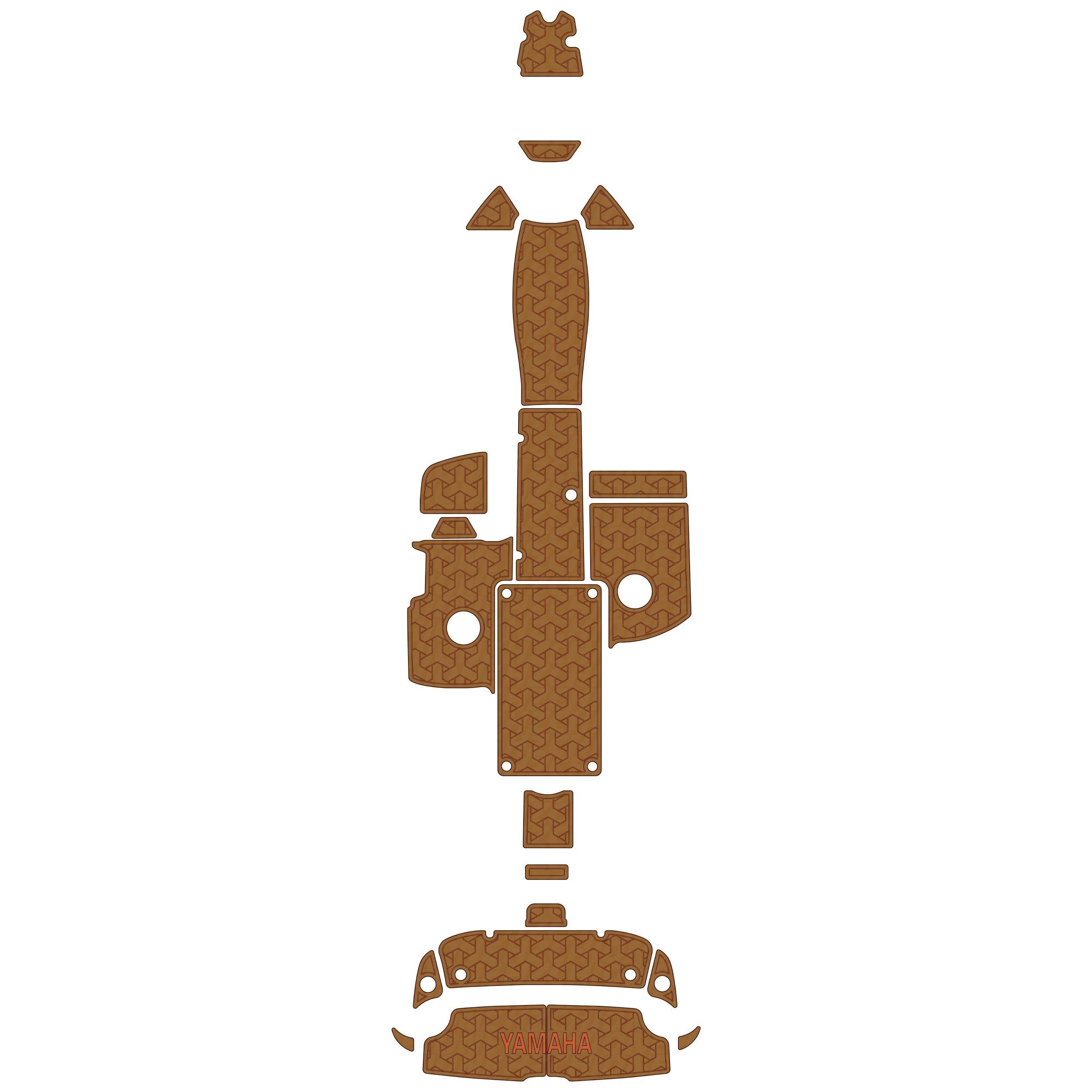 2015-2021 Yamaha 240/242 Swim Platform Cockpit Pad Boat Kit EVA Boat Flooring Foam Decking Mat Hzchione Brown Black Orange-Yamaha