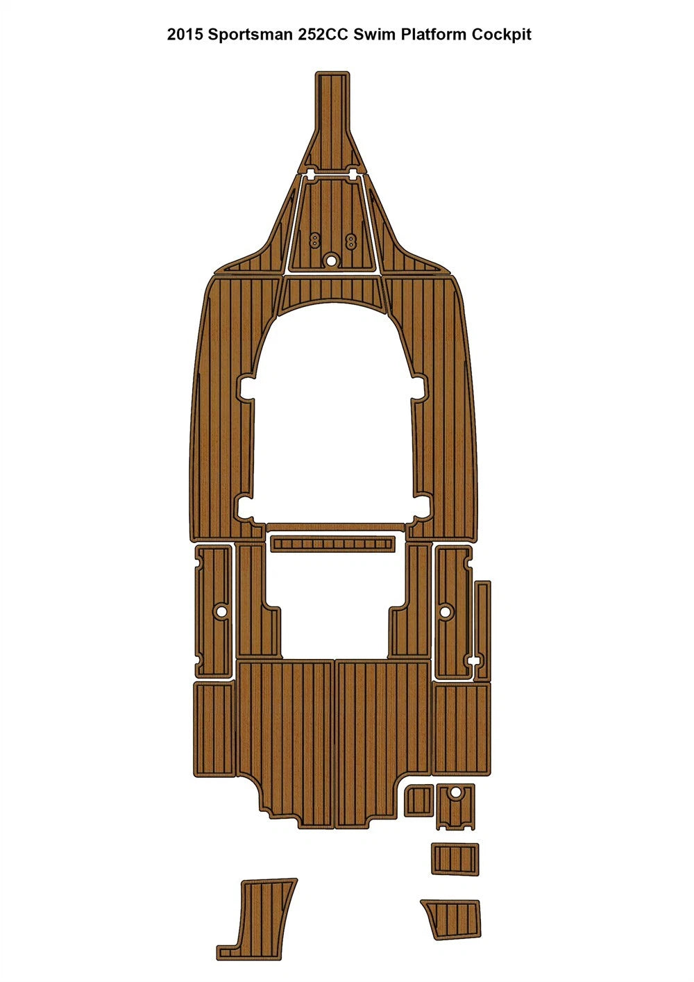 2015 Sportsman 252CC Cockpit Traction Mats Eva Foam Boat Flooring Marine Decking Hzchione