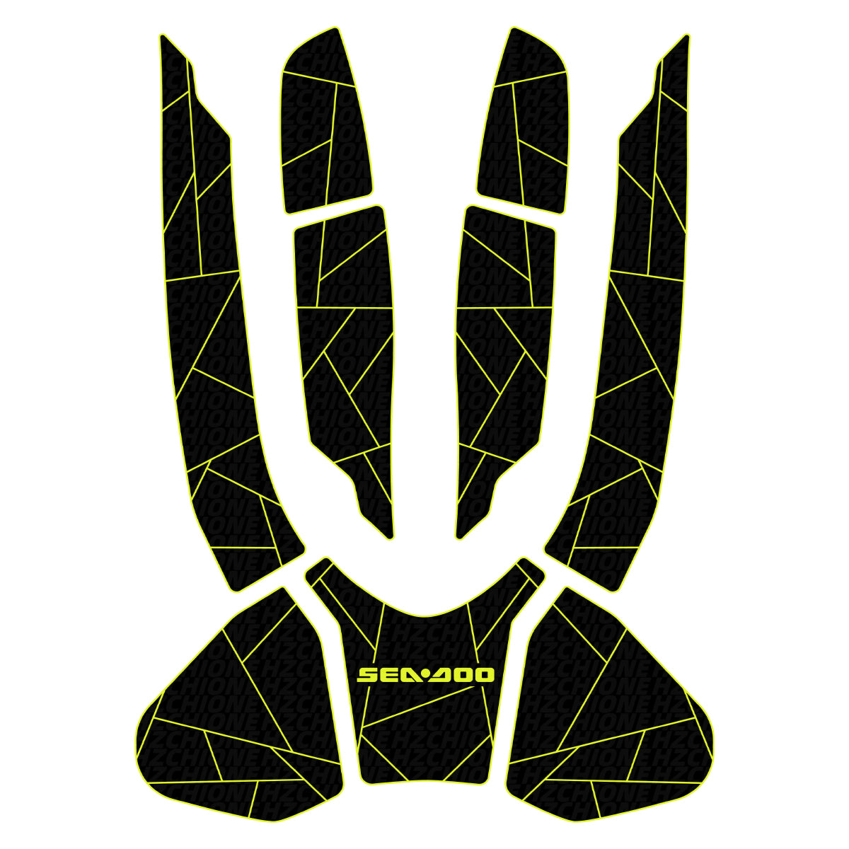 2016-2017 Sea Doo RXT 260 Customize Jet Ski Mats Non-Slip Motorboat Traction Mat Hzchione Black Neon Yellow