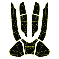 2016-2017 Sea Doo RXT 260 Customize Jet Ski Mats Non-Slip Motorboat Traction Mat Hzchione Black Neon Yellow