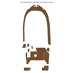 2016 Jeanneau Merry Fisher 605 Swim Platform Cockpit Traction Mats Eva Foam Boat Flooring Marine Decking Hzchione