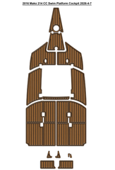 2016 Mako 214 CC Swim Platform Cockpit Traction Mats Eva Foam Boat Flooring Marine Decking