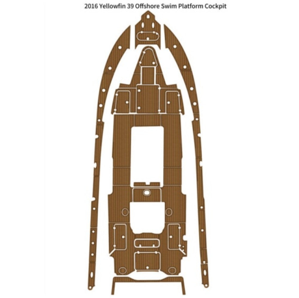 2016 Yellowfin 39 Offshore Swim Platform Cockpit Pad Traction Mats Eva Foam Boat Flooring Marine Decking Hzchione