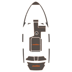 2017-2018 Malibu 21 VLX Swim Platform Cockpit Pad EVA Teak Decking Mat Hzchione Drak Gray Orange