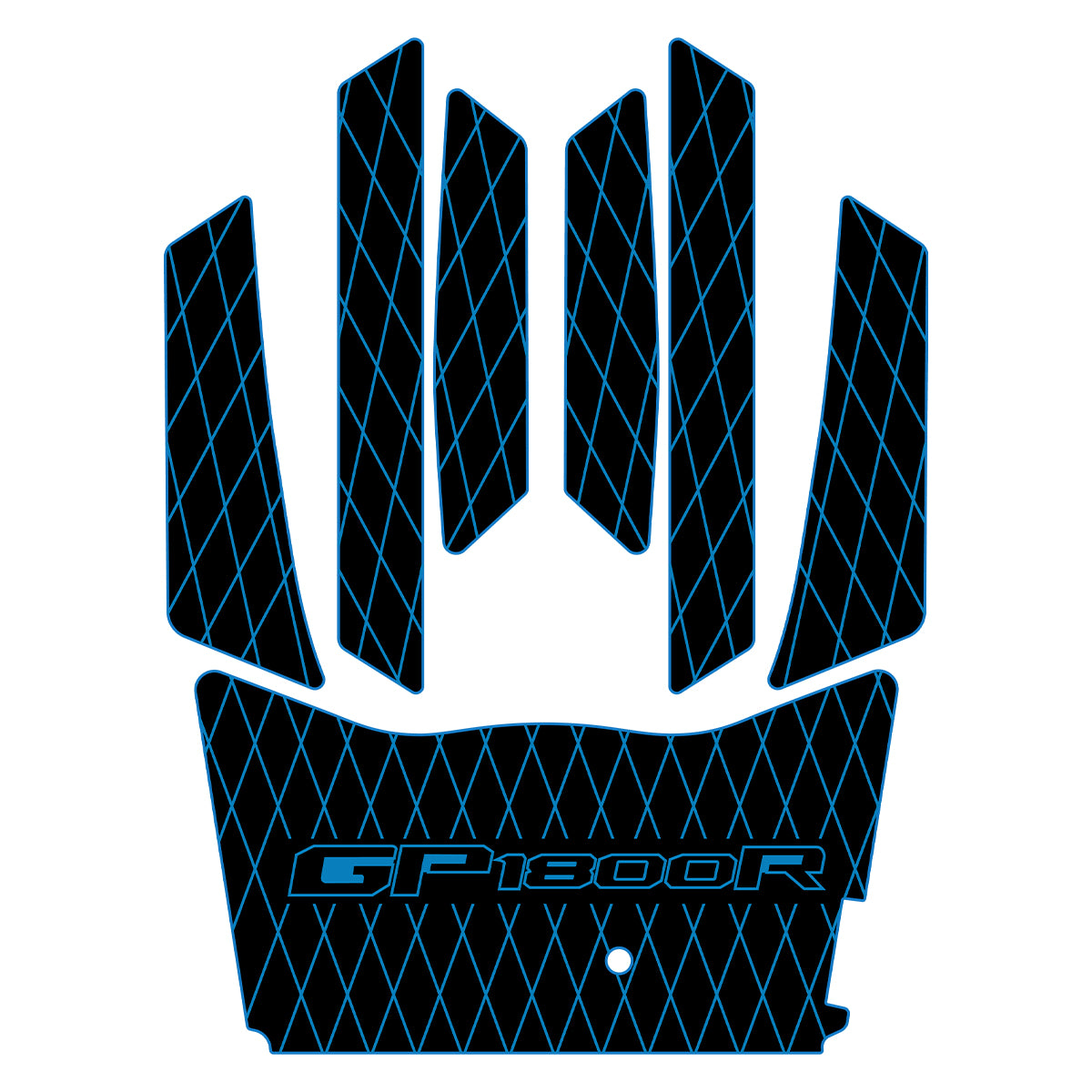 2017-2020 Yamaha GP1800 EVA Foam Boat Flooring Jet Ski Traction Mats Hzchione Black Blue-Diamond