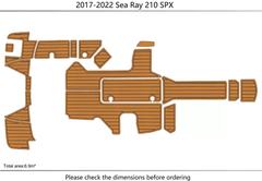 2017-2022 Sea Ray SPX 210 Eva Foam Boat Flooring Faux Teak Boat Deck Foam Boat Decking Marine Mat Cockpit Swim Platform Pads Hzchione Brown Black- Full Kit