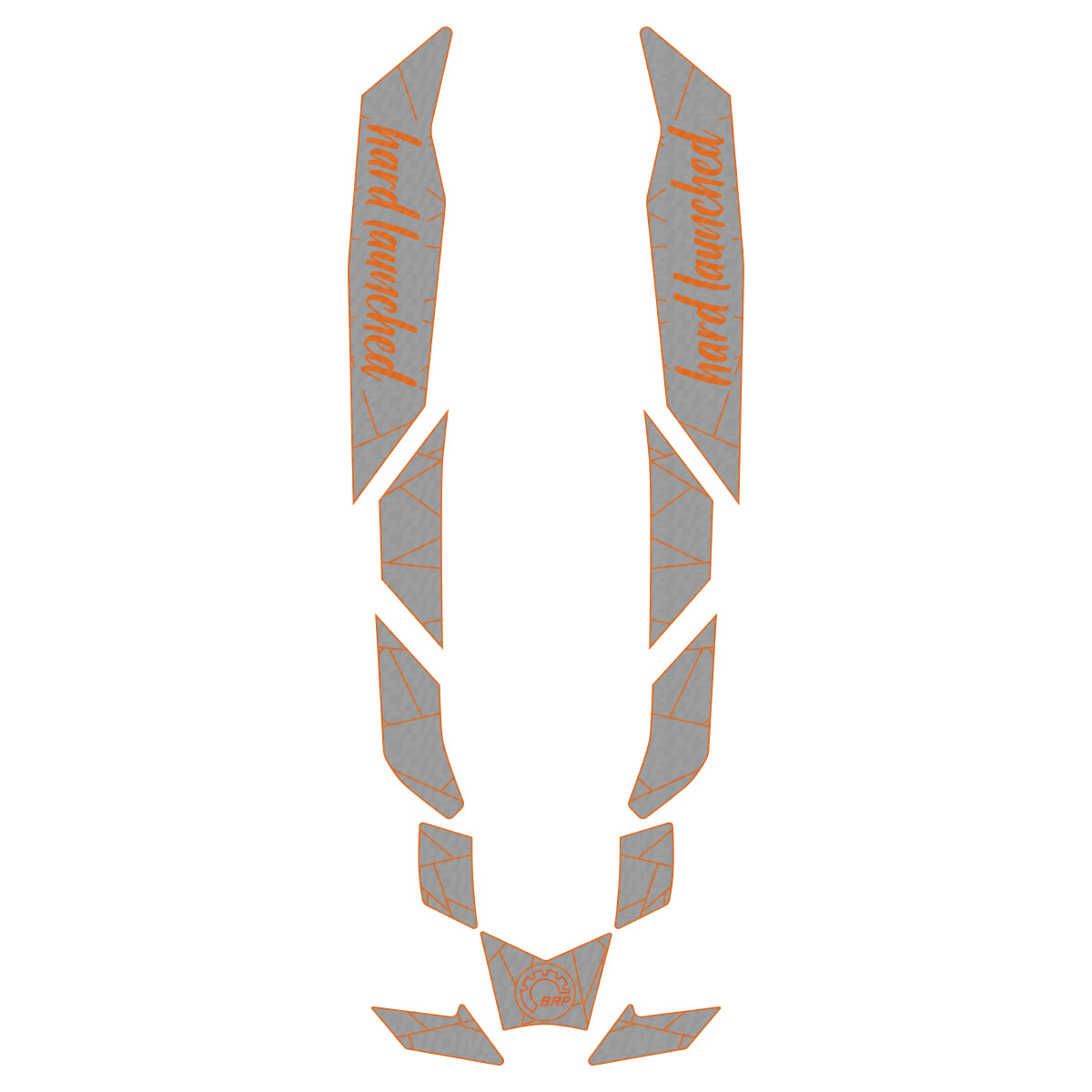 2017-2023 Sea Doo SPARK TRIXX 1 & 2 UP Customize Jet Ski Mats Non-Slip Motorboat Traction Mat Hzchione Medium Gray Orange