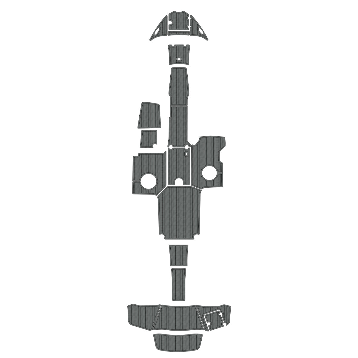 2017-Current Chaparral 2430 VRX Traction Mats Eva Foam Boat Flooring Hzchione Dark Gray Black 9MM