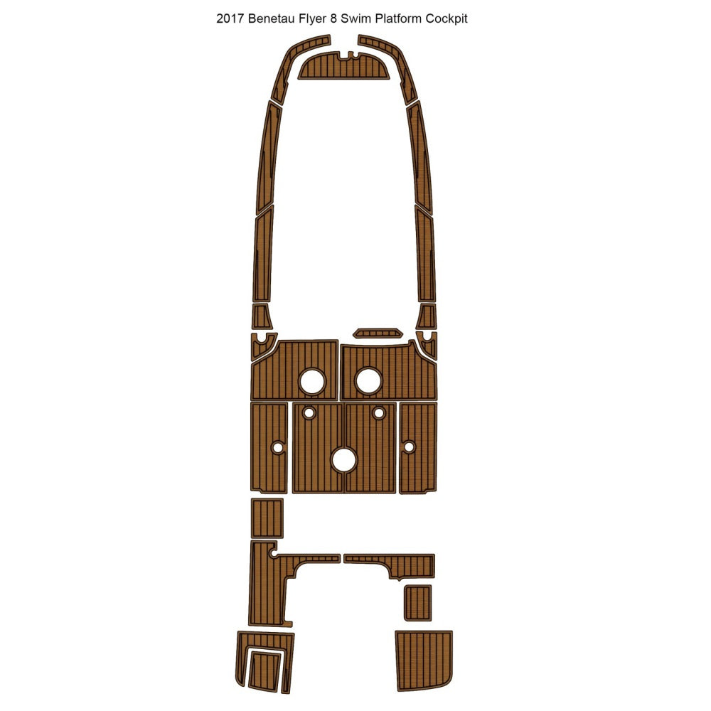 2017 Beneteau Flyer 8 Swim Platform Cockpit Traction Mats Eva Foam Boat Flooring Marine Decking Hzchione
