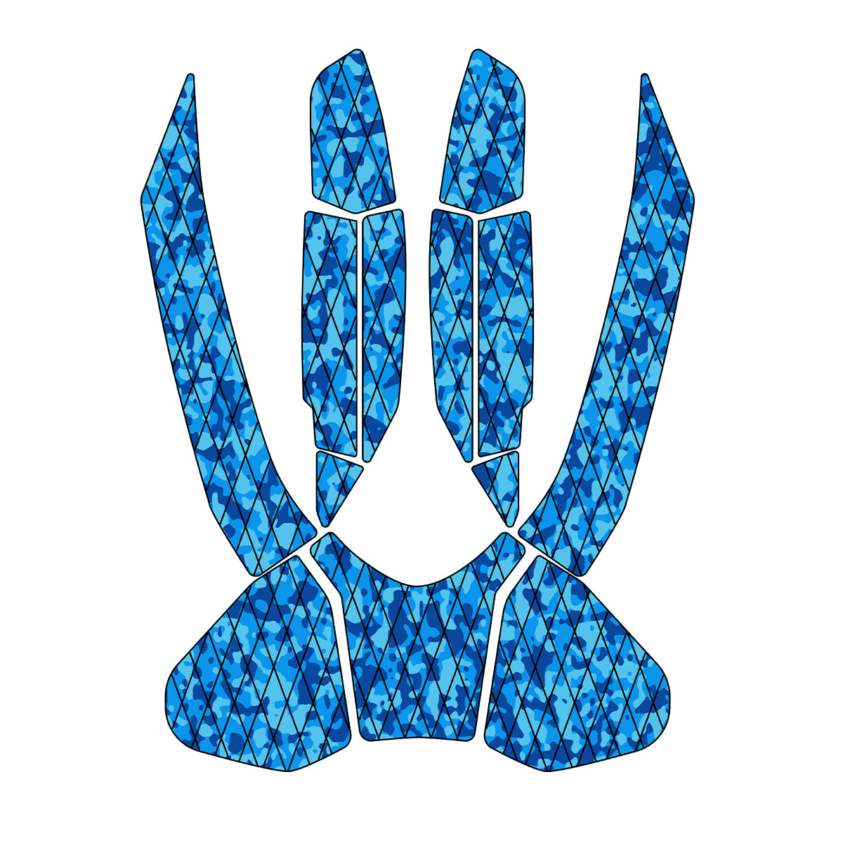 2016-2017 Sea Doo Wake Pro 215 Customize Jet Ski Mats Non-Slip Motorboat Traction Mat Hzchione Ocean Como Black