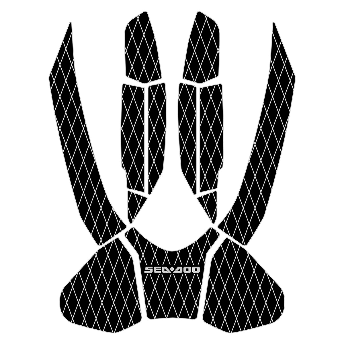 2016-2017 Sea Doo Wake Pro 215 Customize Jet Ski Mats Non-Slip Motorboat Traction Mat Hzchione Black Light Gray