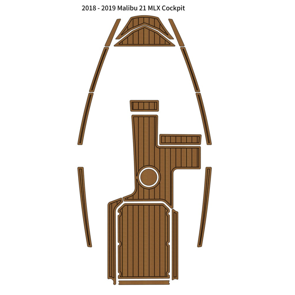 2018-2019 Malibu 21 MLX Cockpit Pad Boat EVA Foam Teak Deck Floor Mat Flooring Traction Mats Eva Foam Boat Flooring Marine Decking Hzchione