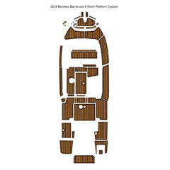 2018 Beneteau Barracuda 6 Swim Platform Cockpit Traction Mats Eva Foam Boat Flooring Marine Decking Hzchione