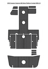 2018 Campion Explorer 682 Swim Platform Cockpit Traction Mats Eva Foam Boat Flooring Marine Decking