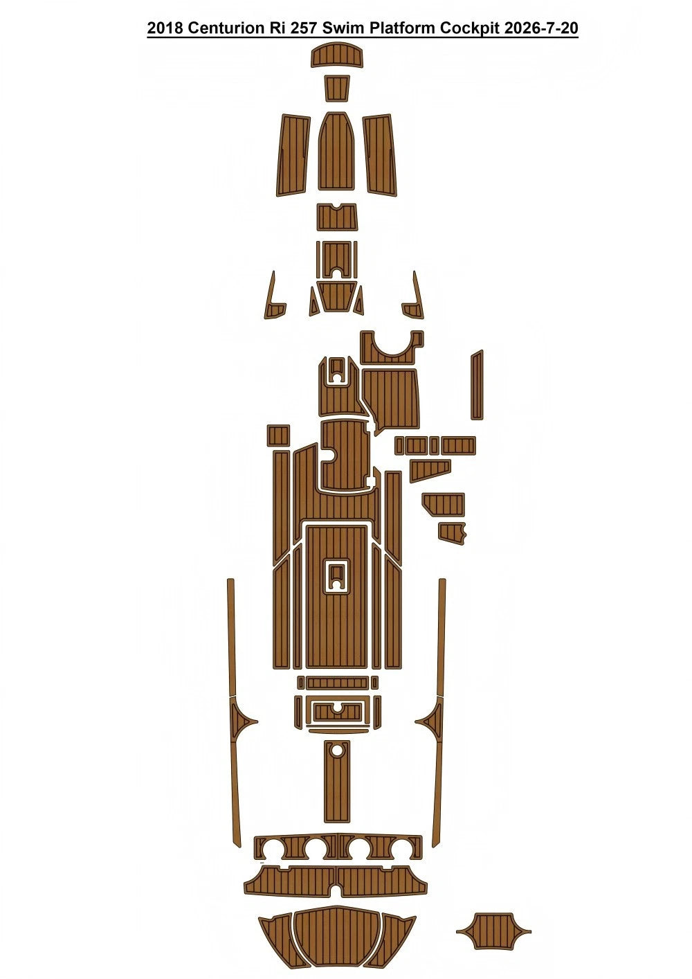 2018 Centurion Ri 257 Cockpit Traction Mats Eva Foam Boat Flooring Marine Decking Hzchione