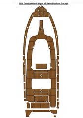 2018 Grady White Canyon 33 Swim Platform Cockpit Traction Mats Eva Foam Boat Flooring Marine Decking Hzchione