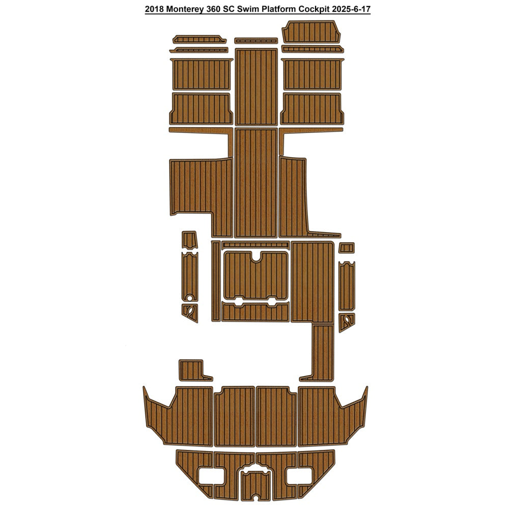 2018 Monterey 360 SC Swim Platform Cockpit Pad Traction Mats Eva Foam Boat Flooring Marine Decking Hzchione