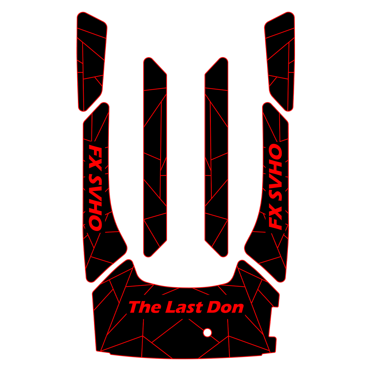 2012-2018 Yamaha FX SVHO/FX SHO EVA Foam Boat Flooring Jet Ski Traction Mats Hzchione Black Red-LAST DON