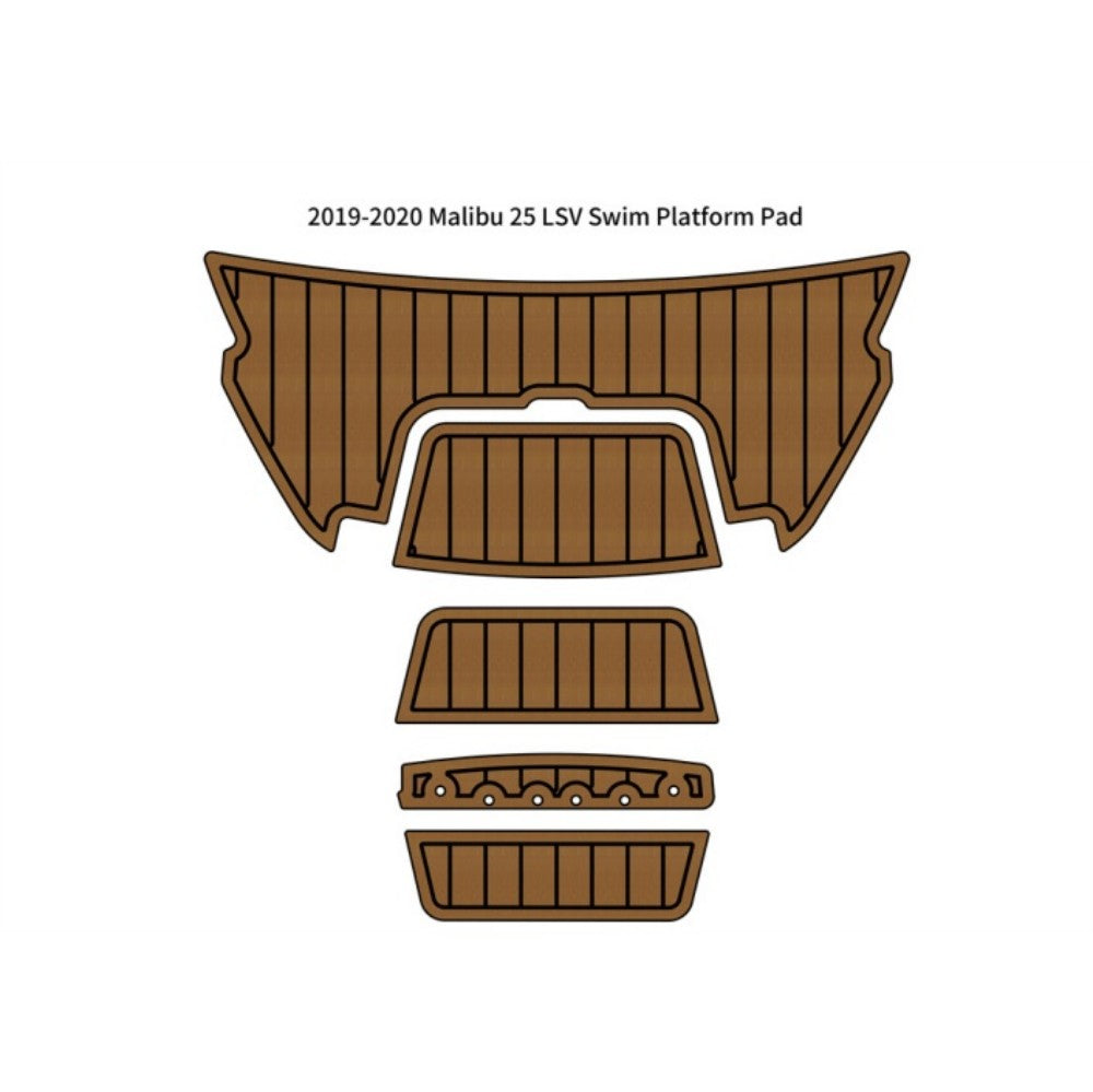 2019-2020 Malibu 25 LSV Swim Platform Step Pad1 Traction Mats Eva Foam Boat Flooring Marine Decking