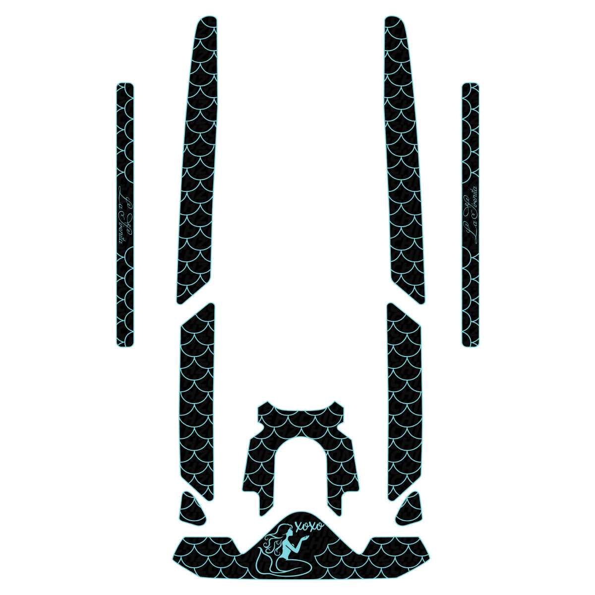 2019-2026 Sea-Doo GTI SE 130 170 Customize Jet Ski Mats Non-Slip Motorboat Traction Mat Hzchione Black Cyan Mermaid Yes