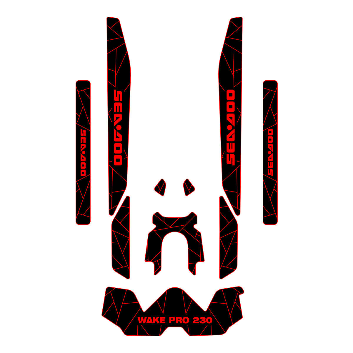 2019-2024 Sea Doo GTX limited 300 Customize Jet Ski Mats Hzchione Black Red Set