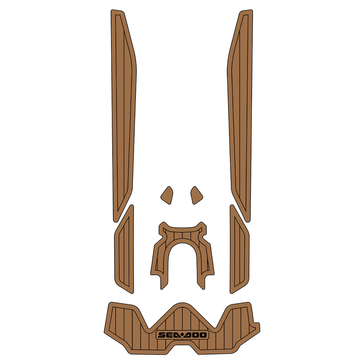 2019-2024 Sea Doo GTX limited 300 Customize Jet Ski Mats Hzchione Brown Black-Sea Doo