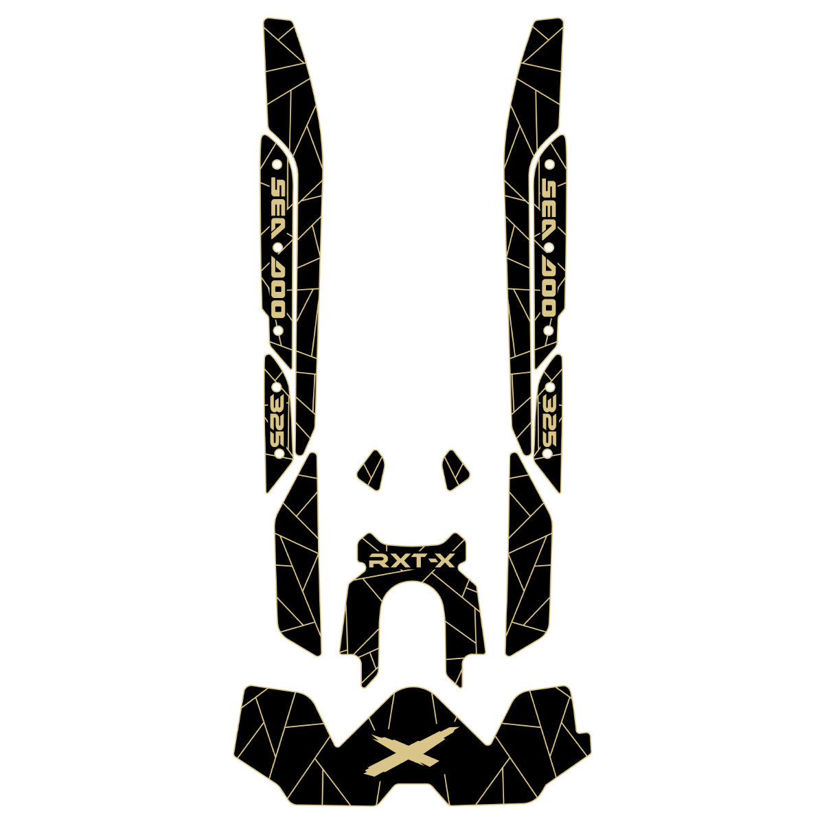 2019-2026 Sea Doo RXT-X 300 325 Customize Jet Ski Mats Non-Slip Motorboat Traction Mat Hzchione Black Gold-X