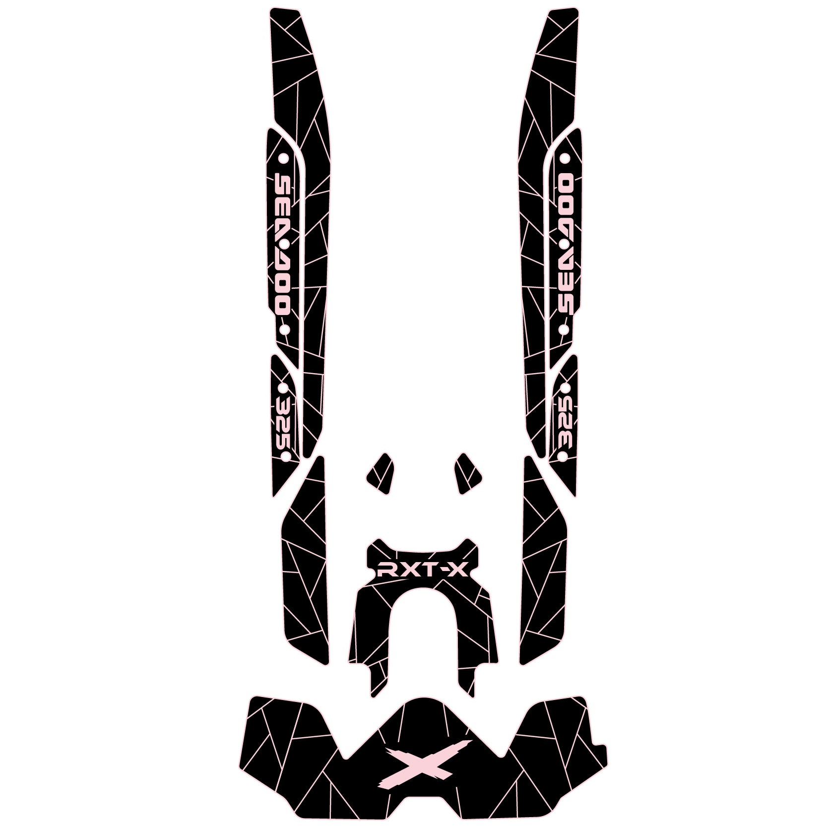 2019-2026 Sea Doo RXT-X 300 325 Customize Jet Ski Mats Non-Slip Motorboat Traction Mat Hzchione Black Pink-X