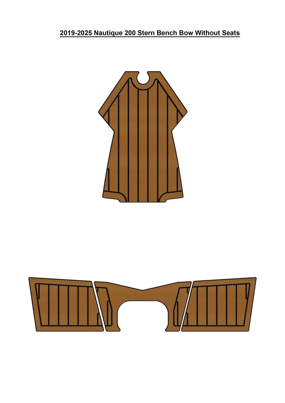 2019-2025 Nautique 200 Stern Bench Bow Without Seats Pad Traction Mats Eva Foam Boat Flooring Marine Decking Hzchione