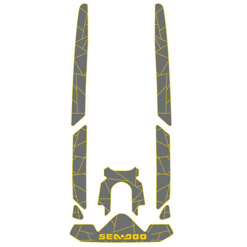 2020-2025 Sea Doo GTR 230 Customize Jet Ski Mats Non-Slip Motorboat Traction Mat Hzchione Black Neon Yellow Charcoal Gray