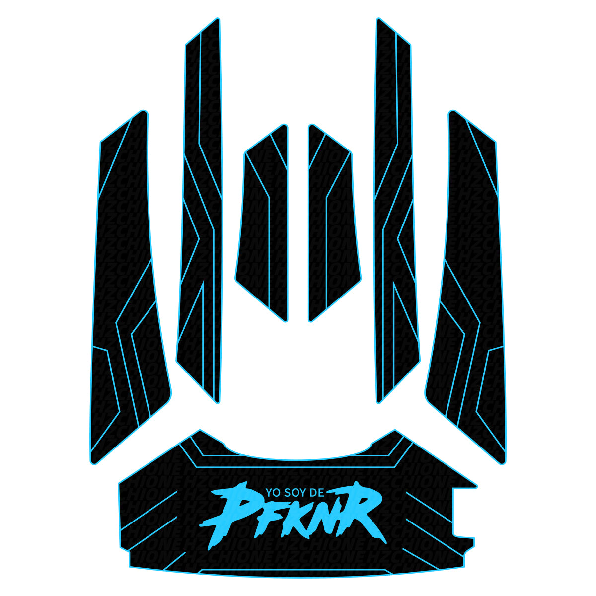 2019-2025 Yamaha FX + FX CRUISER SVHO / HO / LIMITED EVA Foam Boat Flooring Jet Ski Traction Mats Hzchione Black Light Blue-Custom