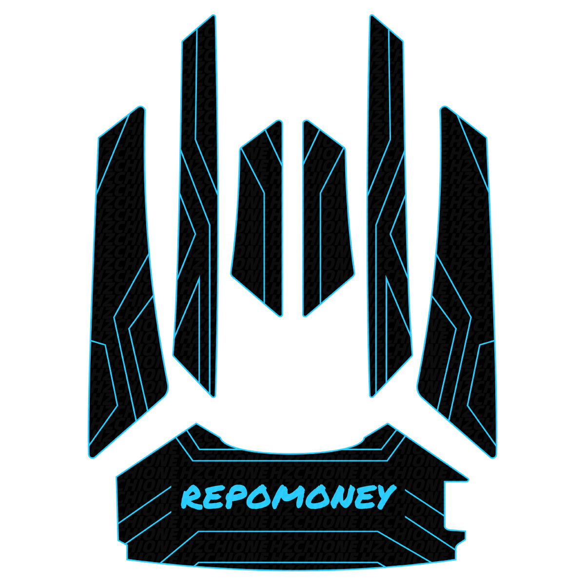 2019-2025 Yamaha FX + FX CRUISER SVHO / HO / LIMITED EVA Foam Boat Flooring Jet Ski Traction Mats Hzchione Black Sky Blue-REPOMONEY