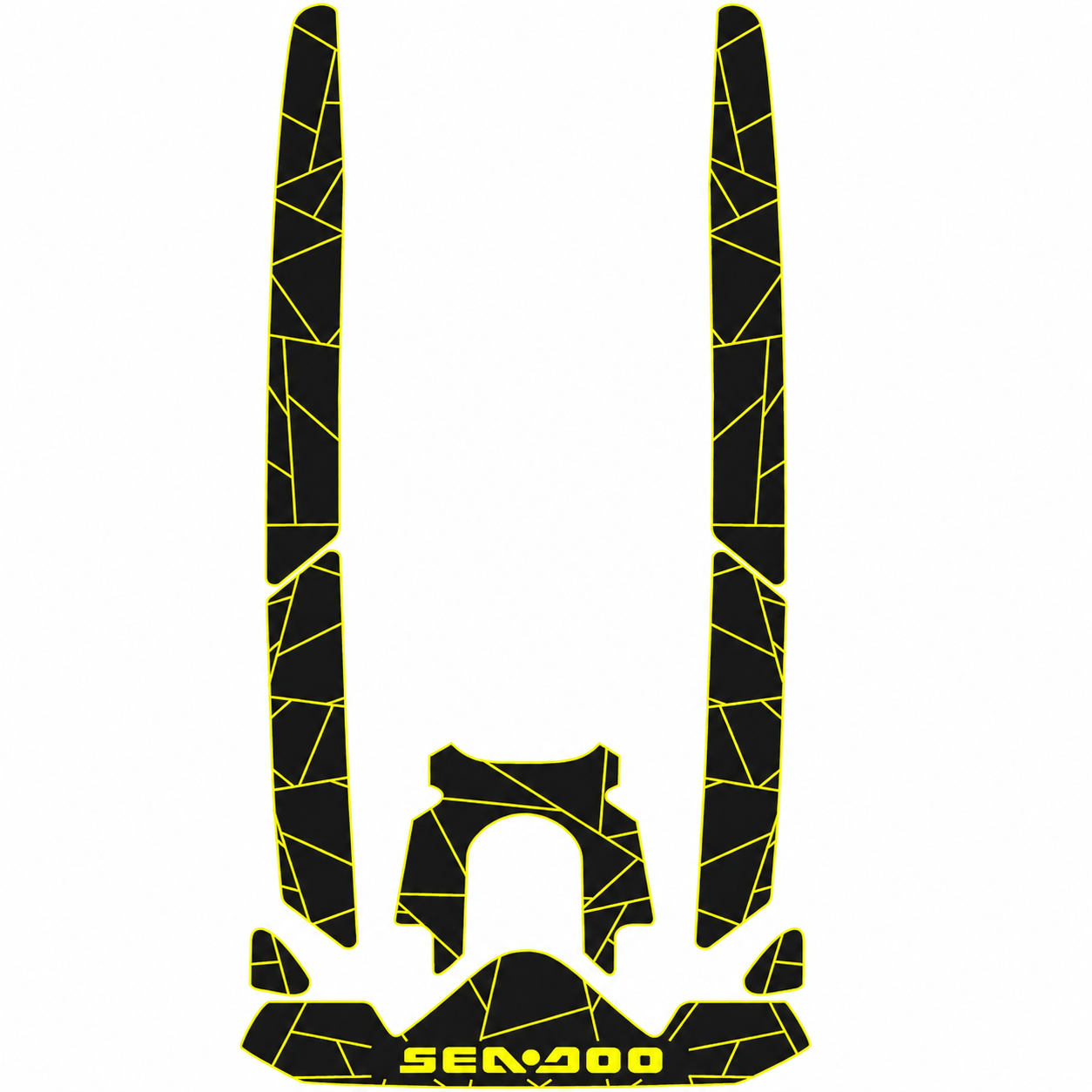 2019-2026 Sea-Doo GTI SE 130 170 Customize Jet Ski Mats Non-Slip Motorboat Traction Mat Hzchione Black Neon Yellow Yes