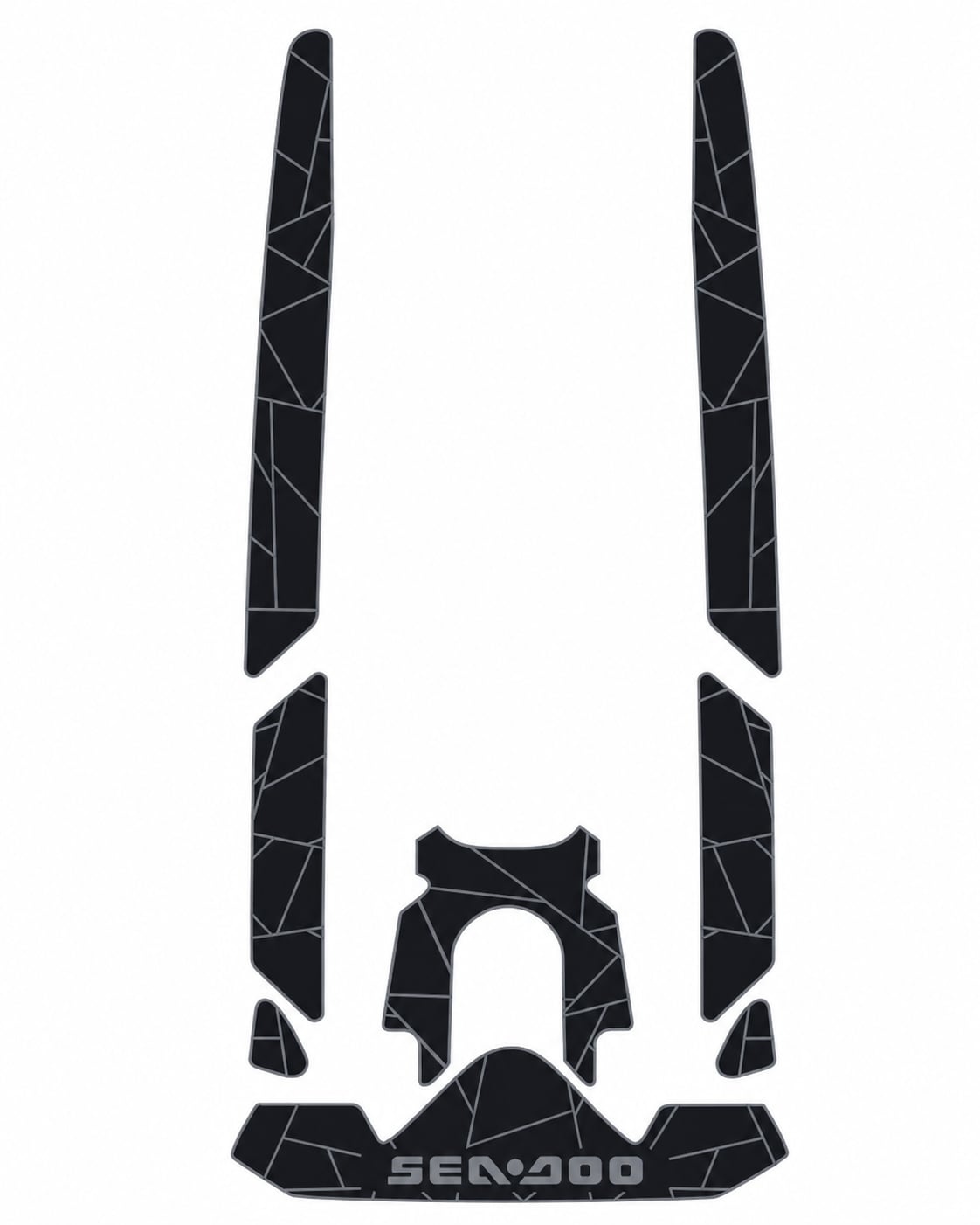 2019-2026 Sea-Doo GTI SE 130 170 Customize Jet Ski Mats Non-Slip Motorboat Traction Mat Hzchione Black Dark Gray Yes
