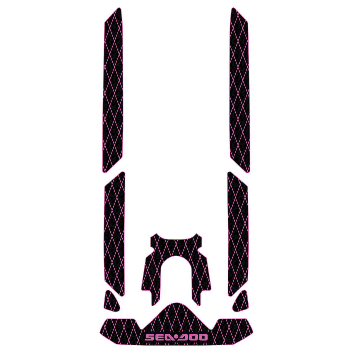2019-2026 Sea-Doo GTI SE 130 170 Customize Jet Ski Mats Non-Slip Motorboat Traction Mat Hzchione Black Pink Diamond Yes