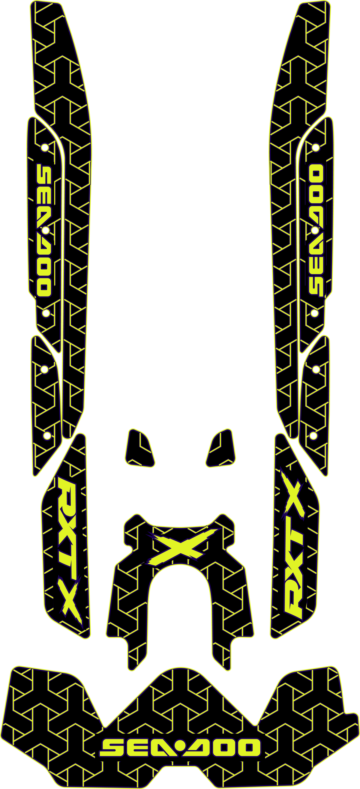 Custom EVA foam jet ski mats for 2019-2026 Sea-Doo RXT-X 300 325