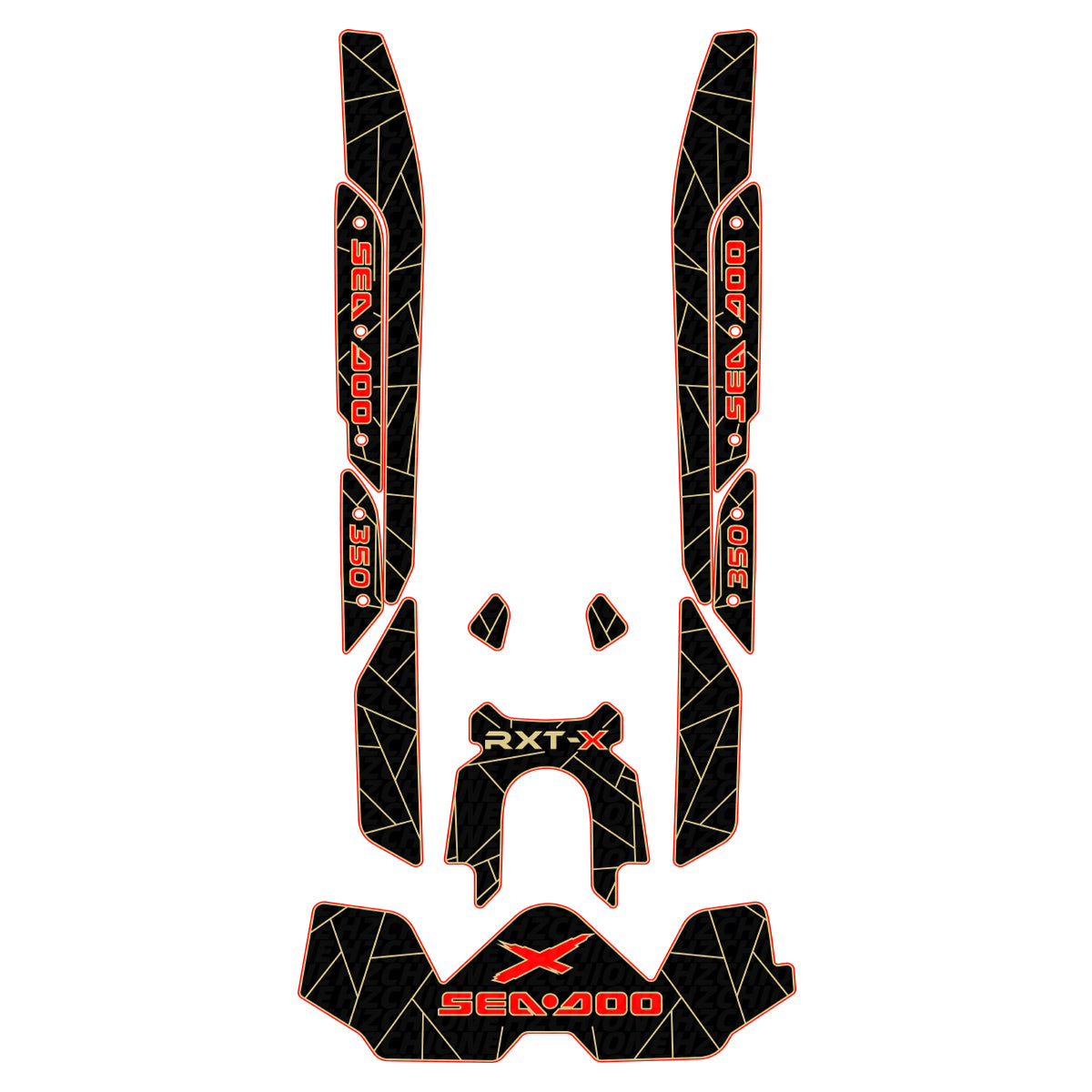 2019-2026 Sea Doo RXT-X 300 325 Customize Jet Ski Mats Non-Slip Motorboat Traction Mat
