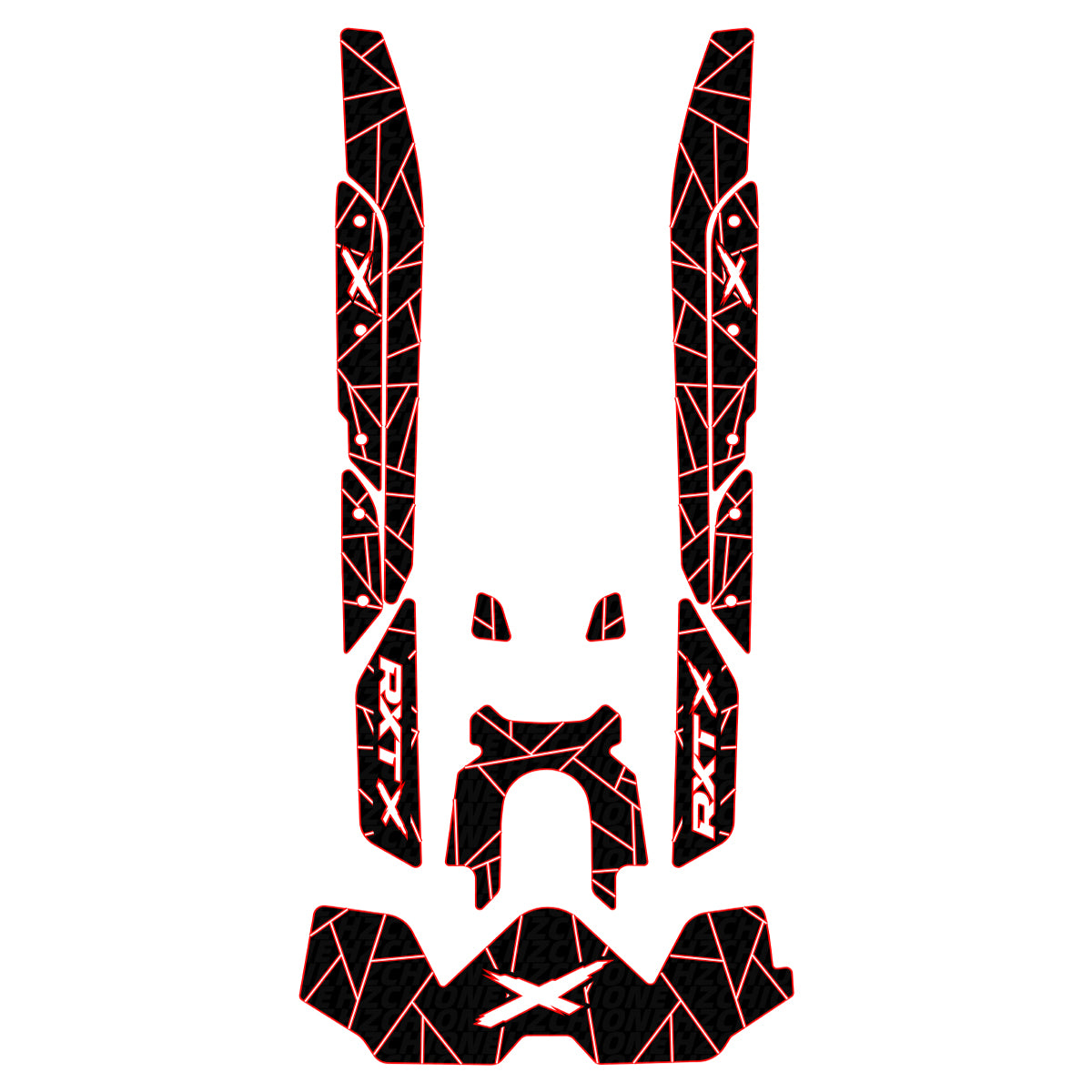 2019-2026 Sea Doo RXT-X 300 325 Customize Jet Ski Mats Non-Slip Motorboat Traction Mat Hzchione Black Red White X