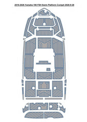2019-2026 Yamaha 190 FSH Cockpit Pad Traction Mats Eva Foam Boat Flooring Marine Decking