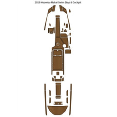 2019 Moomba Makai Swim Step Platform Cockpit Mat Traction Mats Eva Foam Boat Flooring Marine Decking
