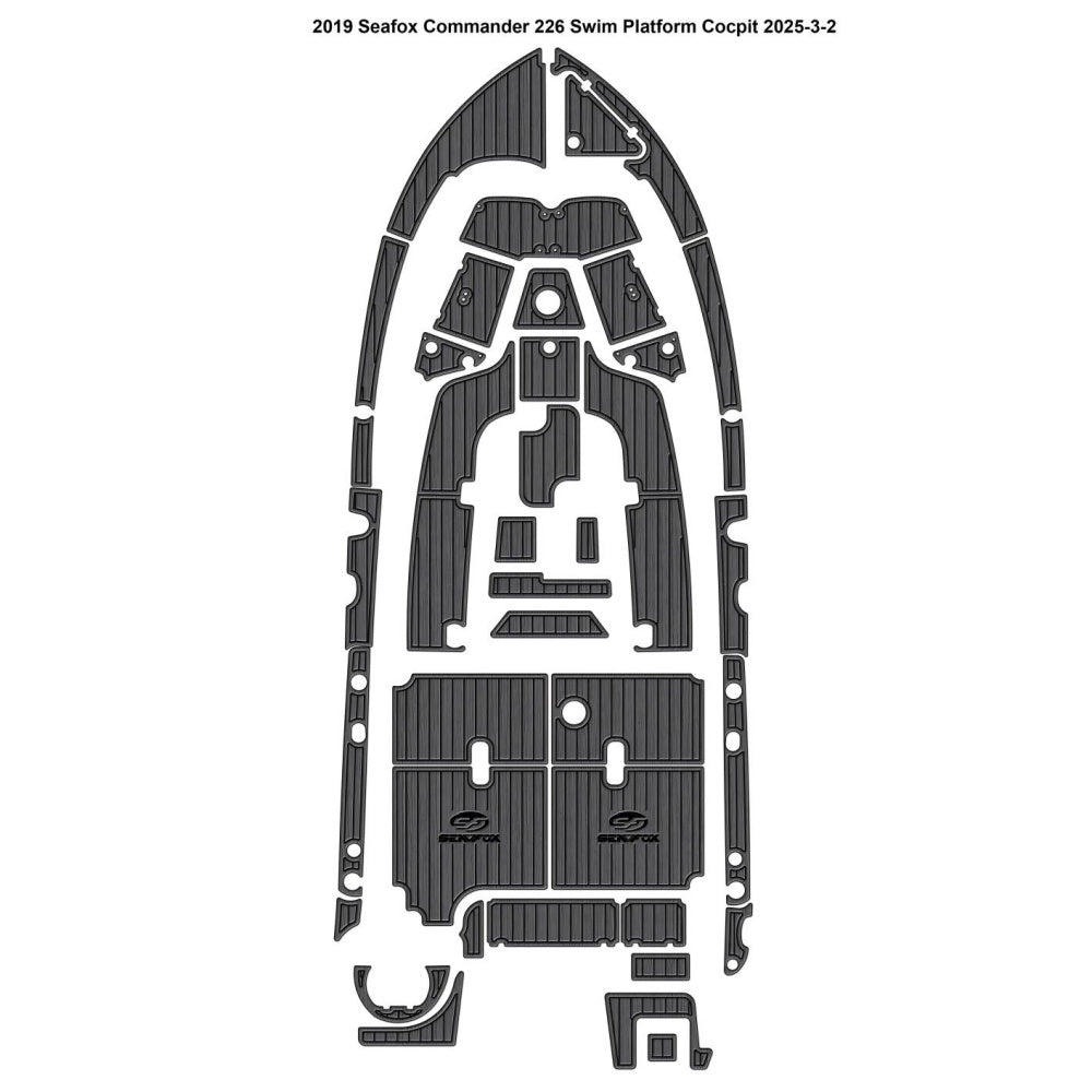 2019 Sea Fox Commander 226 Swim Platform Cockpit Pad Traction Mats Eva Foam Boat Flooring Marine Decking