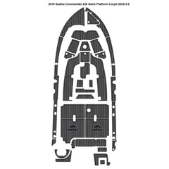 2019 Sea Fox Commander 226 Swim Platform Cockpit Pad Traction Mats Eva Foam Boat Flooring Marine Decking