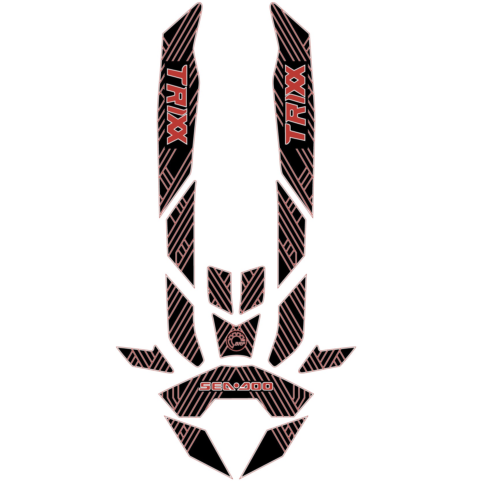 2018-2023 Sea Doo SPARK TRIXX 3 UP Customize Jet Ski Mats Non-Slip Motorboat Traction Mat Hzchione Black White Red